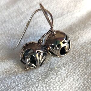 Sterling Silver Filigree Ball Earrings